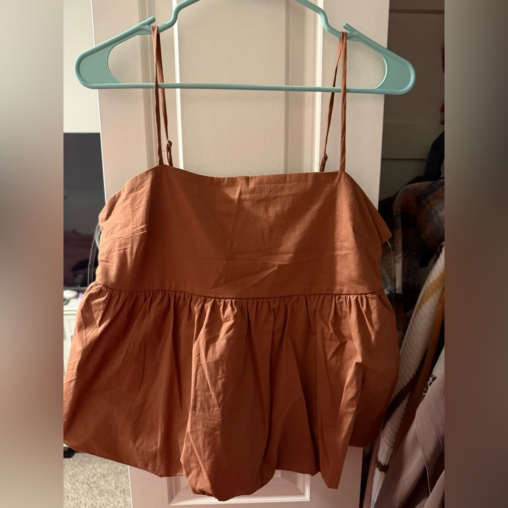 Women's Brown Spaghetti Strap Top